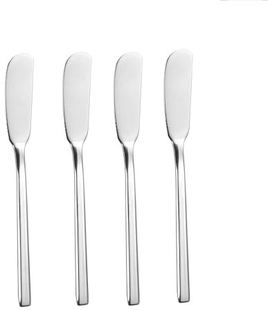 IMEEA Butter Knife Spreaders Stainless Steel with 16.5cm for Ice Cream Cheese Cake Home Kitchen Breakfast Set of 4