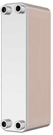 Wiltec Wärmetauscher 50 Platten, max. 550 kW, 22 m³/h 5,55 l je Durchgang, Plattenwärmetauscher aus Edelstahl als Wärmeüberträger
