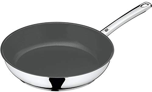 WMF Frying Pan Coated Pouring Rim Top Set Serve Handle Cromargan, Silver, 24 cm
