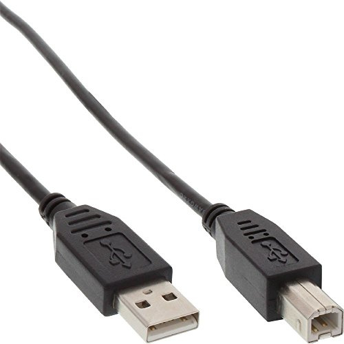 InLine 34535 x 3 m USB A USB B schwarz Kabel USB – Kabel USB (3 m, USB A, USB B, männlich/männlich, schwarz, 480 Mbit/s)