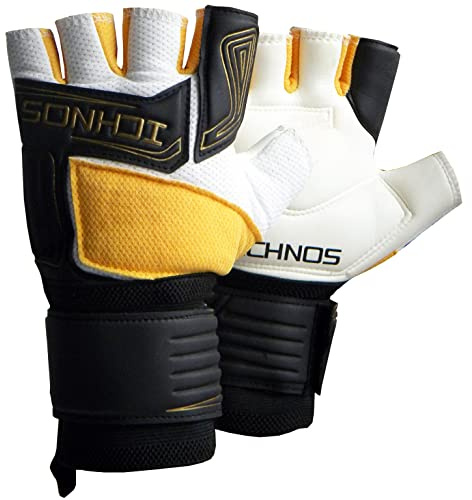 Ichnos Futsal adult size cropped fingers five-a-side goalkeeper gloves (8)