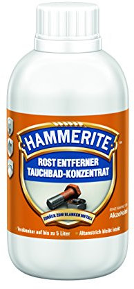 Hammerite Rost-Entferner Tauchbad-Konzentrat, Zum Entfernen von Rost auf Eisenmetallen, 500 ml