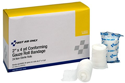First Aid Only 5-6600 Stretch Gauze Bandage, 4-Yard Stretched Length x 2-Inch Width (Box of 24)