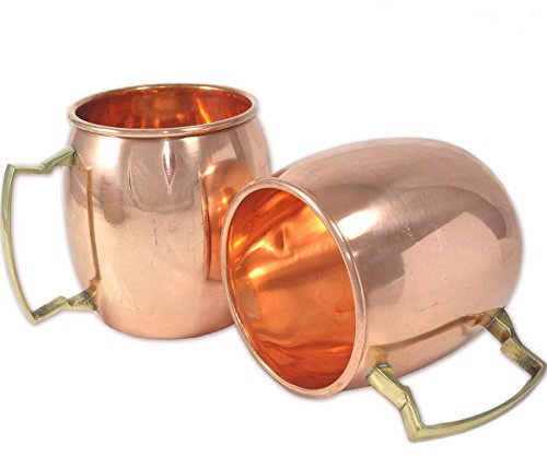 Rastogi Handicrafts Taza de cobre sólido para mulas de Moscú de 550 ml, taza de cóctel de cobre puro Moscow Mule, tazas de cóctel de cobre (1)