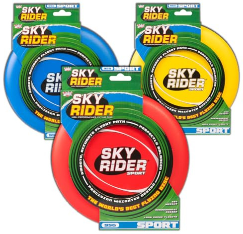 Wicked Sky Rider Sport | The Next Generation Flying Disc Lightweight Ultimate Frisbee | 95g | Longer, Faster Flights| 3 Colours Available (Random - Blue/Red/Yellow)