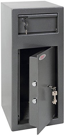 Phoenix Safe Company – SS0992KD Cashier Day Deposit Security Safe - Key Locking - Twin Locking Bolts - Metallic Graphite Finish - 19 Litre Capacity - 17kg