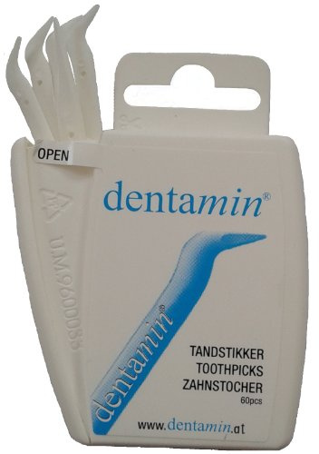 Dentamin® ficklåda, 3 x 60 tandpetare i praktisk dispenserlåda, 3-pack