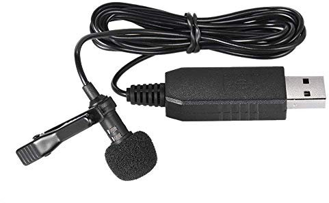 Andoer USB Mic Microphone 150cm Portable Mini Stéréo omnidirectionnelle à Pince pour Ordinateur PC
