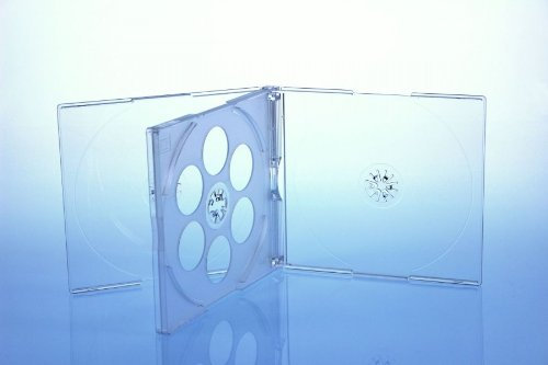 10 CD/DVD Jewelcase 4fach 4er / Hüllen für 4 Disc/glasklar/transparent