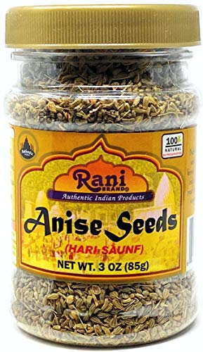 Rani Anise Seeds 3oz (85g) PET Jar ~ All Natural | Gluten Friendly | Non-GMO | Vegan | Indian Origin (Whole Seeds (Jar), 85 g (Pack of 1))