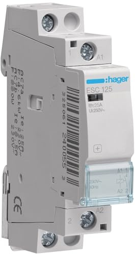 Hager ESC125 Installationsschütz 25A 1S 1 Schließer (1NO) 230V für Reiheneinbau (ESC 125)