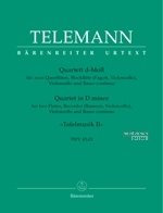 QUARTETT D-MOLL (TAFELMUSIK 2) - arrangiert für zwei Querflöten - Altblockflöte - Basso Continuo [Noten/Sheetmusic] Komponist : TELEMANN GEORG PHILIPP