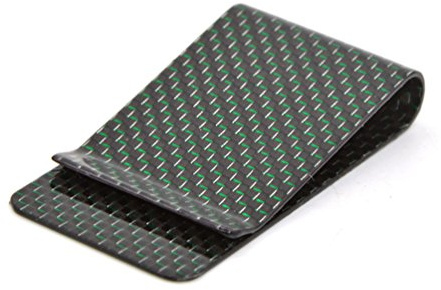 Billetera de Fibra de Carbono Ultraligera con Clip para Tarjetas de crédito y Dinero, Abrazadera para Hombres, Clip de Efectivo, Titular de Tarjetas (Verde)