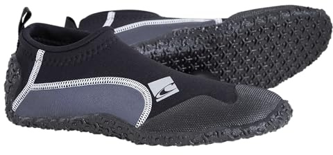 O'Neill Men's Reactor 2mm Wetsuit Reef Boot, Water Shoe, Anatomical Fit with Round Toe, Durable Rubber Sole for Surfing, Paddleboarding, Snorkeling, Black/Coal, 11