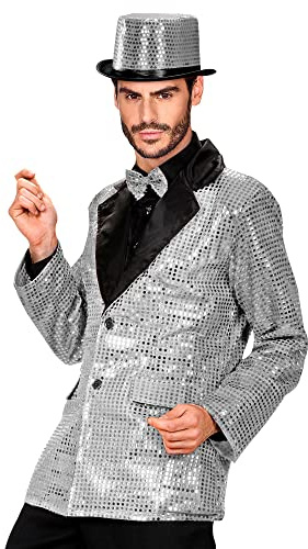 W WIDMANN MILANO Party Fashion - Pailletten Blazer Herren | Accessoire, Kostümzubehör für Showman, Disco Fever, Karneval und Mottoparty