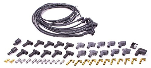 Moroso Blue Max Universal Fit Wire Set, 8 Cylinder, 90 Deg Plug Terminals/Boots, HEI And Non-HEI Distributor Terminals/Boots, Black