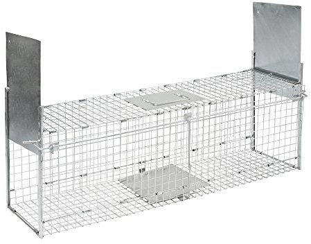 Kerbl Trampa Plegable para Animales con 2 entradas 100 x 28 x 28 cm, 299676