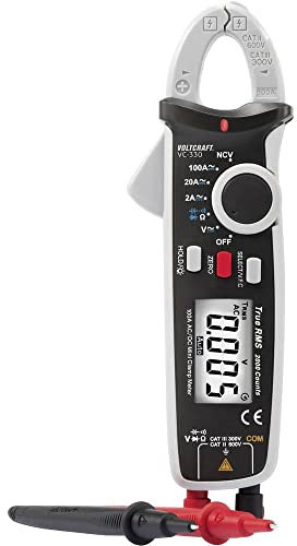 Voltcraft VC-330 Stromzange digital CAT II 600 V, CAT III 300V Anzeige (Counts): 2000