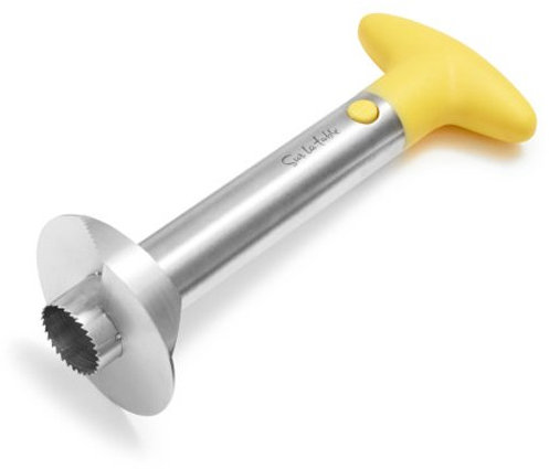 Sur La Table Pineapple Corer and Slicer, Stainless Steel Twist-Action Tool for Coring and Slicing Fresh Pineapple in One Motion