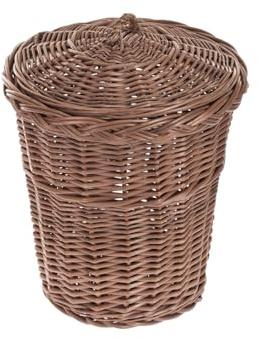 Panier en osier,Poubelle ,corbeille en osier avec couvercle, Poubelle ,panier a papier bureau chambre by Wicker24