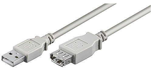 Goobay 68624 USB 2.0 höghastighetsförlängningskabel, grå, 0,6 m längd