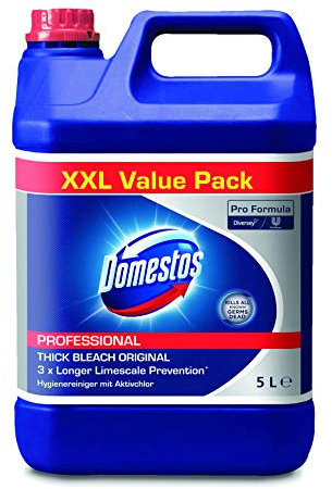 Domestos Professional 100866809 Original Hygienereiniger mit Aktivchlor für Reinigung, Bleiche, bakterizid und fungizid, 5 L