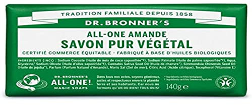 Pain de savon amande Dr Bronner's 140 g
