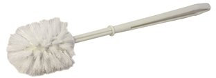 Plain White Plastic Toilet Brush, Fits All Holders
