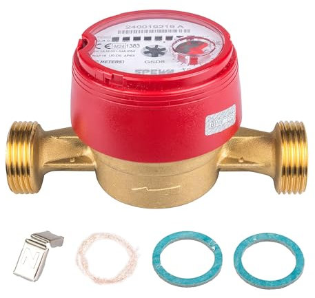 SPEWA Wasserzähler, Warmwasser, geeicht 2026, QN 2,5, BL 130 mm, 1 Zoll AG