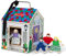 Melissa & Doug Wooden Doorbell House – Portable Playset for Children | With Lock, Key & Little People | Fine Motor Skills | Age 3+