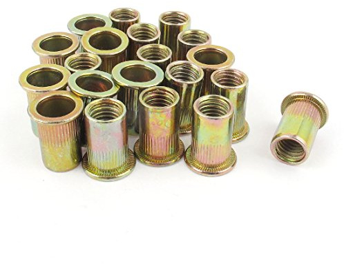 20 pcs Tête plate métrique en acier M10 aveugle Insert Rivet Écrou