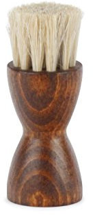 Langer & Messmer spazzola per barattoli in pregiato crine di cavallo per l'applicazione di lucido e cera per scarpe - La spazzola per la cura professionale delle scarpe