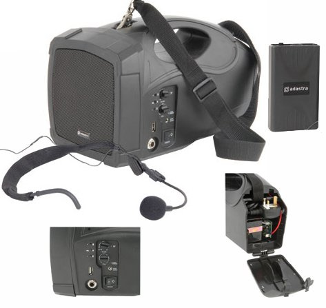 AVSL H25 UK Handheld Wireless PA USB Portable Speaker System VHF Microphone 25W Battery/Mains - UK Model
