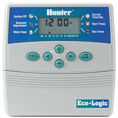 Hunter Programador de Riego Interior de 4 Estaciones, Eco-Logic ELC-401i, 230 VCA, Color Off-White