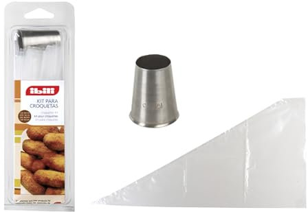 Ibili 777000 Kit pour Croquettes 10 Poches Jetables + 1 Douille