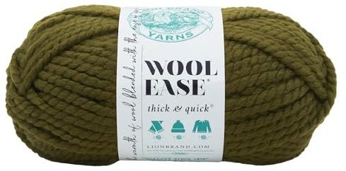 (1 Skein) Lion Brand Yarn Wool-Ease Thick & Quick Bulky Yarn, Cilantro