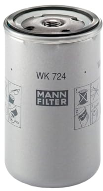 MANN-FILTER WK 724 Kraftstofffilter - für Lkw + Busse | Für LKW, Busse, Schutz des Kraftstoffsystems, Injektorschutz, Zuverlässige Kraftstoffversorgung, Echte OE-Technologie