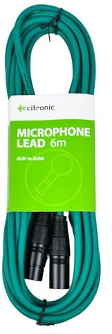 Premium XLR Male - XLR Female Cable | Microphone Cable | Green - 6.0M