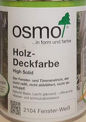 OSMO Holz-Deckfarbe 750ml Fenster-Weiss 2104