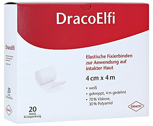 DRACOELFI elast.Fixierbinde 4 cmx4 m gekreppt 20 St