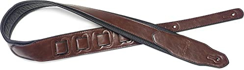 Stagg 22459 SPFL 40 Kunstleder gepolsterter Gitarrengurt braun