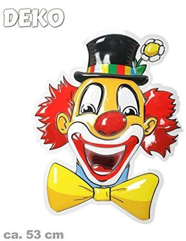 Wandbild Clown, Höhe ca. 53 cm, Wand-Deko, Dekoration