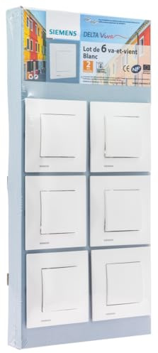 Lot de 6 Va & Vient BLANC Siemens DELTA VIVA