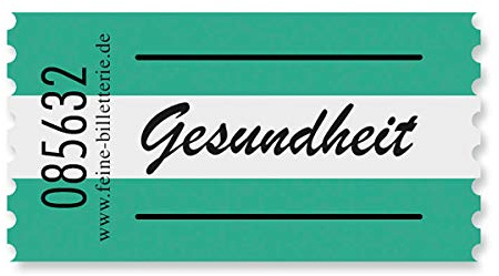 corpus delicti :: Gesundheit – 100 Stück Wertmarken fürs Leben von der Rolle – EIN Bon für alle Fälle