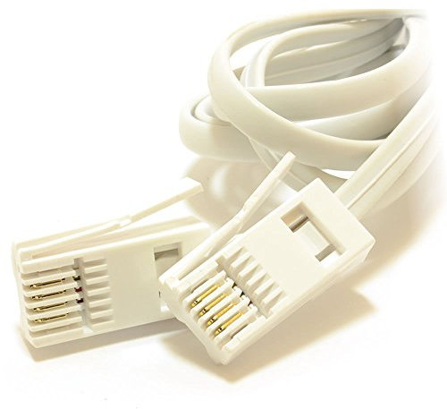 kenable BT 4 Wire 431A Plug to 4 Wire Male Plug Telephone Cable Lead 1m White [1 metres]