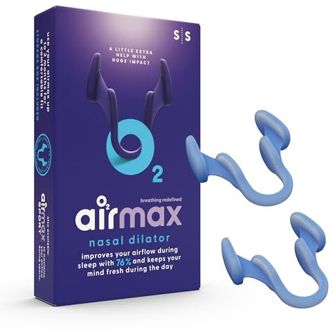 Airmax nasenspreizer - Schnarchstopper - 76% mehr luft durch die nase - Anti schnarch nasendilatator - Besser atmen - Besser schlafen - Freie nasenatmung - Airflow dilator - Zwei Stücks klein blau