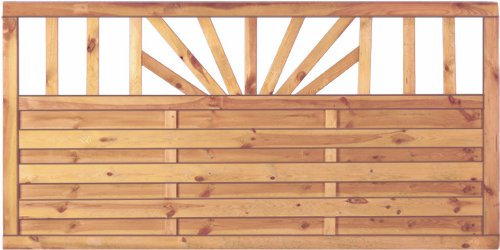 GreenSeason Lamellenzaun Neapel Ranki B180 x H90 cm. (180 x 90 cm)