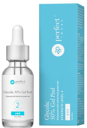 Glycolic Acid 50% Gel Peel - Enhanced with Retinol & Green Tea Extract (Professional Skin Peel)1 ounce