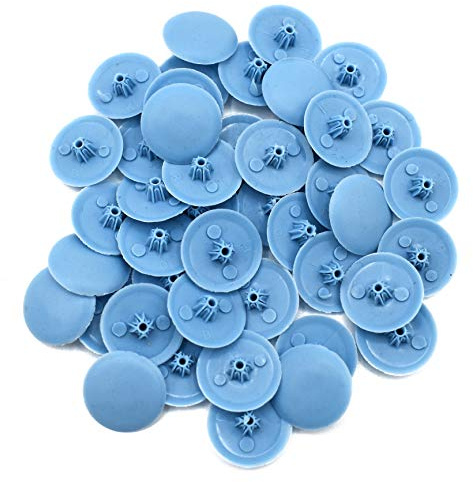 Snap-On Bifix Cover Caps to Use with Phillips Ph2 & Pozidrive Pz2 Pozi Screws - Pack of 50 Biffix Covers : Sea Blue