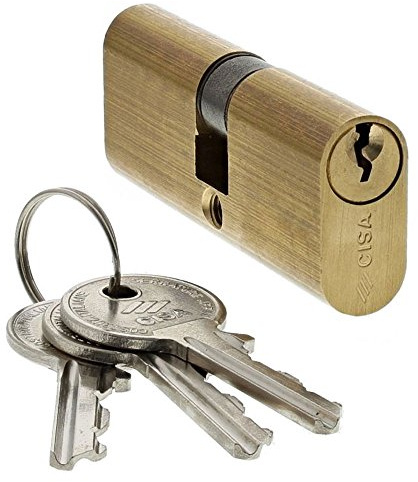 CISA 108210120, Cylindre de serrure ovale, laiton, 30/40 mm